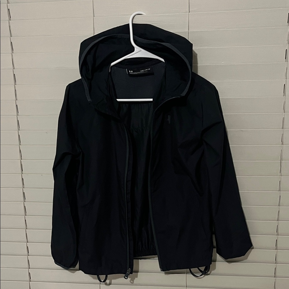 Under Armour Black Hooded Jacket Turns into Backpack